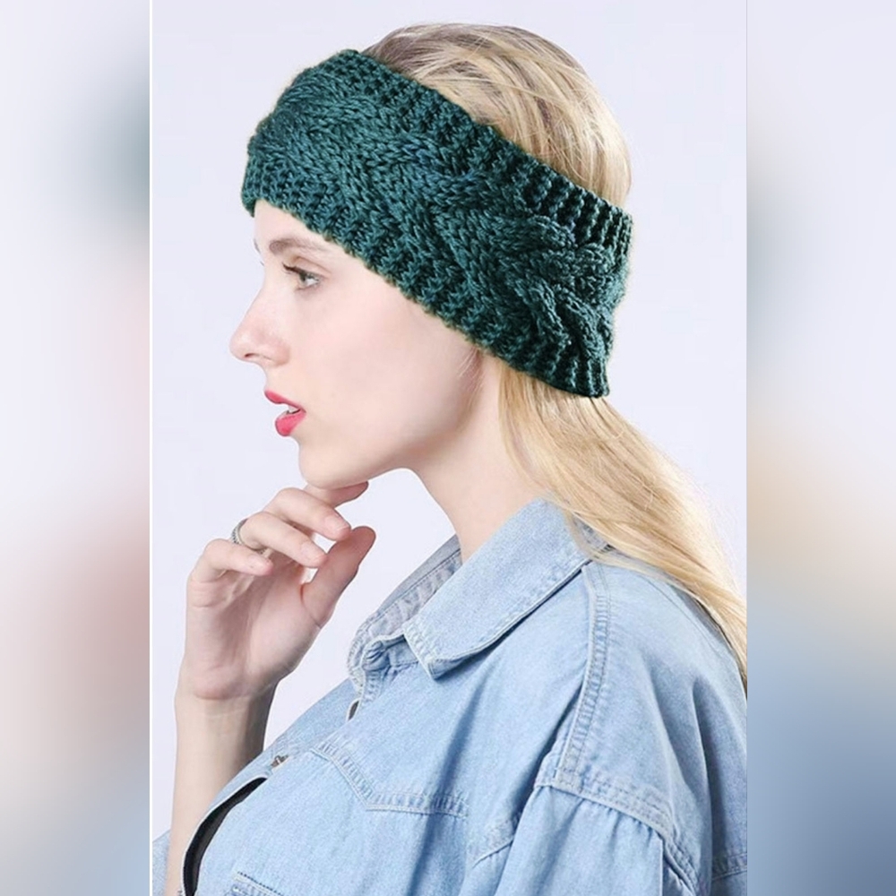 🐧#943 ZENANA Crochet Cable Knit Headband Warmer (Multiple Colors)